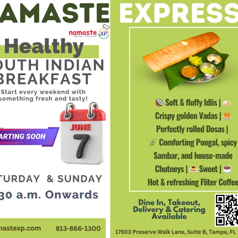 Healthy South Indian Weekend Breakfast